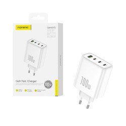 Foneng Adapter Gan40-EU 4 Ports 1 USB+3 Type-C PD 100W White